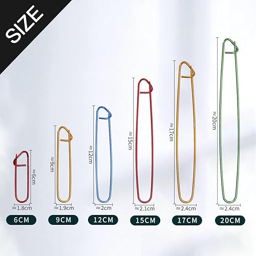 Lot de 12 porte-mailles, accessoires de tricot, accessoires de tricot, outils de tricot, rangement de mailles, accessoires de tricot, compteur de rangées, grandes épingles à nourrice pour écharpes - Nail Gallerys