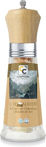 COMPTOIRS ET COMPAGNIES - Moulin de Sel Rose de l'Himalaya - Non Iodé et Non Raffiné - 90 g - Nail Gallerys