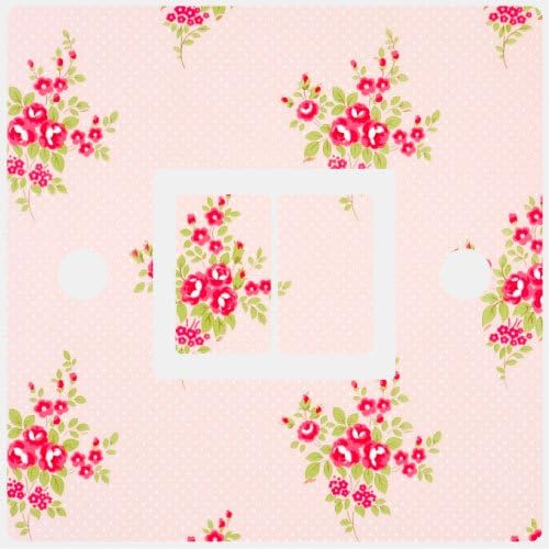 Rose Style Shabby Chic Motif roses STICKER en vinyle pour interrupteur Motif clair de peau (Double interrupteur avec trous à vis) - Nail Gallerys