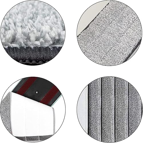 Exbrith 8 Pièces Housse de Nettoyage de Rechange, Mop Remplacement des Tampons, Têtes de Rechange pour Balai Serpillère, pour la Plupart des Surfaces Dures Planes, Sols Bois Massif, Sols en Bambou - Nail Gallerys