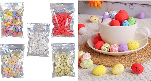 Lot de 50 mini œufs colorés en mousse pour décoration de Pâques - Nail Gallerys