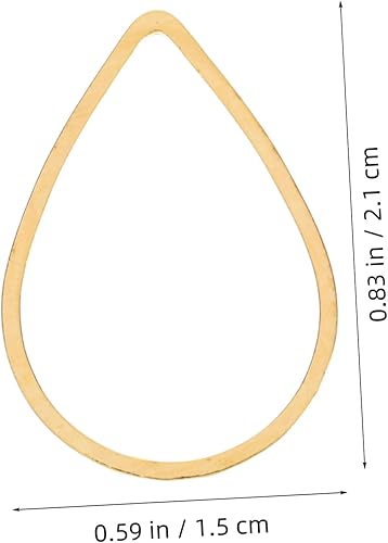 Operitacx Lot De 50 Breloques En Forme De D'Eau En Métal Pour La Fabrication De Bijoux En Forme De Cercle Pour Colliers Pendentifs En Cuivre Doré - Nail Gallerys