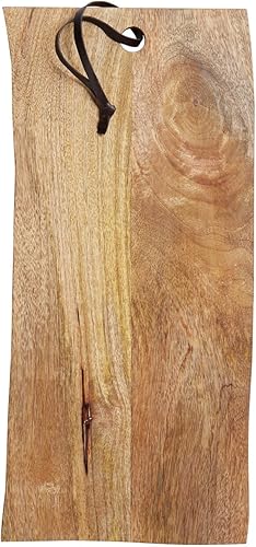 MasterClass Grande planche à découper et à servir en bois de manguier rustique, 23 x 50 cm (9' x 19.5'), marron - Nail Gallerys