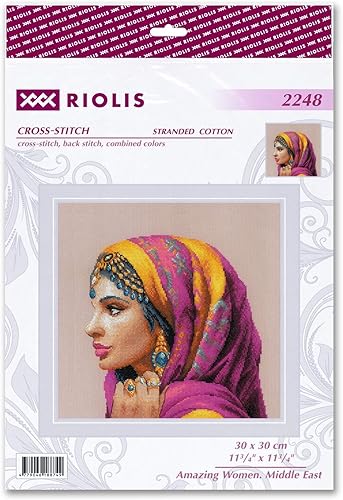 RIOLIS - Amazing Women. Middle East 2248, Kits de point de croix 29,9 x 39,9 cm, kits de point de croix pour débutants et avancés, kits de point de croix pour adultes, kits de point de croix comptés, - Nail Gallerys