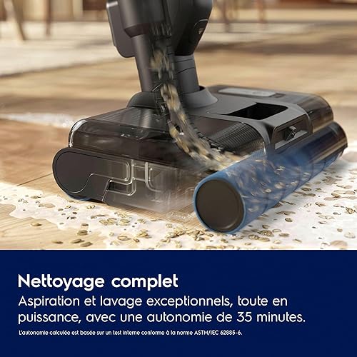 Electrolux 800 Wet&Dry, EW82U1DB, 2-en-1 Aspirateur laveur sans fil, Nettoyage humide et sec, Brosse TriAction, Système autonettoyant, Capteurs intelligents, Autonomie jusqu’à 35 min, Light Denim Blue - Nail Gallerys