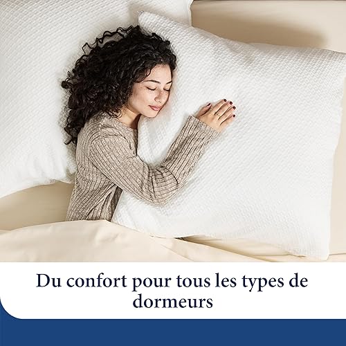 Cosy House Collection Oreiller de Luxe – Rembourrage en Mousse à mémoire de Forme réglable et Amovible – Housse fraîche et Respirante avec Fermeture à glissière - Nail Gallerys