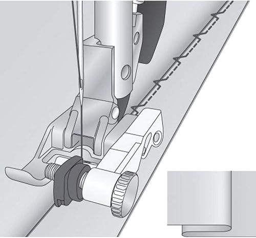 La Canilla Pied de Biche à Ourlet Invisible Compatible avec les Machines à Coudre PFAFF Ambition, Creative, Expression, Passport, Performance, Quilt Ambition-Expression, Select, Tiptronic 98-694890-00 - Nail Gallerys