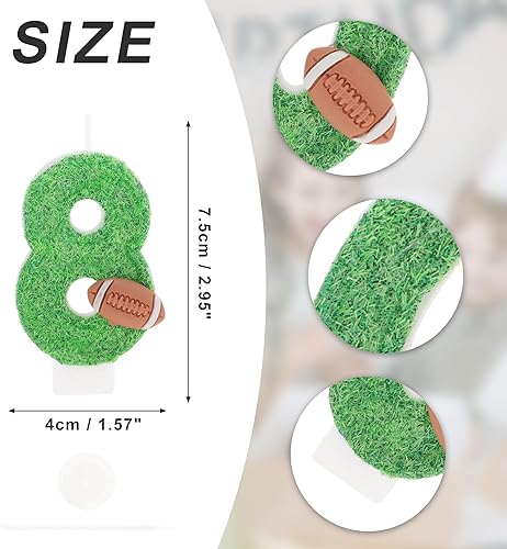 CAPASTEC Bougies D'Anniversaire Numéro 8, Bougies D'Anniversaire Rugby, Décoration De Gâteau Topper, Décoration De Gâteau, Bougies D'Anniversaire Pour Décoration D'Anniversaire, Vert - Nail Gallerys