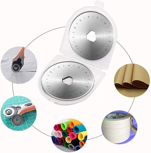 Lulaxy 10 Pièces 28 Mm Rotatif Cutter Lames de Recharge Patchwork Tissu Cuir Artisanat en Acier Circulaire à Coupant Piquer - Nail Gallerys
