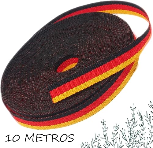 Ruban Drapeau Allemagne Mercerie Fantasie Couture 10 mètres x 1 cm de large matériel pour l'artisanat bricolage travaux manuels bijoux - Nail Gallerys