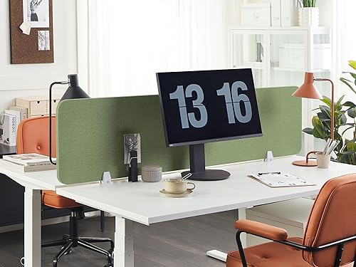 Séparateur de Bureau Vert Synthétique et Polyester 160 x 40 cm Ecran Visuel Wally - Nail Gallerys