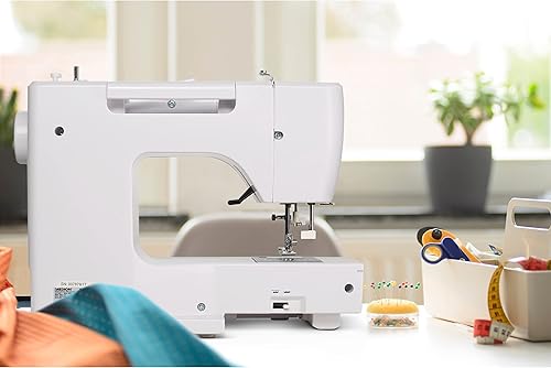 Medion MD15694 Machine à Coudre Électronique, Autre, Blanc avec Panneau Bleu, 40 x 17.5 x 36 cm - Nail Gallerys