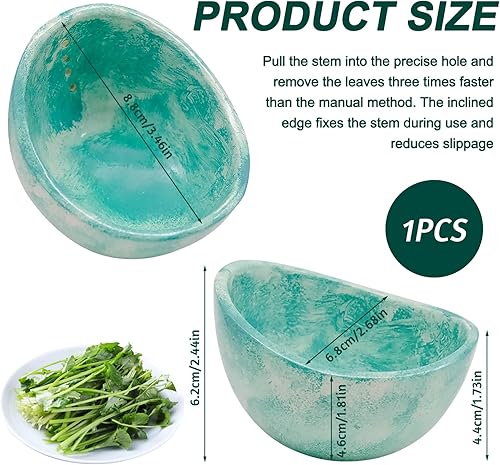 Griwuut Grattoir à herbes, râpe à herbes, feuilles d'herbes, 4 trous, outils de cuisine pour enlever les feuilles (cyan) - Nail Gallerys