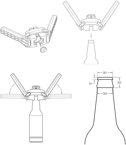 LQKYWNA Manuel Bouteille Double Levier BièRe Capper,pour Bouteilles De BièRe Faite Maison Ou Bouteilles De Limonade en Verre,Bouteille à Bouchon Facile sans Vis De 26 Mm,Facile à Fermer - Nail Gallerys