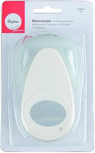 Rayher perforatrice fantaisie ovale décorative ø 5,08 cm (2'') gris, 8964800 - Nail Gallerys