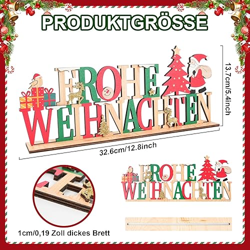 Décoration de Noël Support en bois/Joyeux Noël Ornements de table en bois/Lettres décoratives pour la présentation de Noël/Convient pour la cheminée, les cheminées, le banc de fenêtre à la maison - Nail Gallerys
