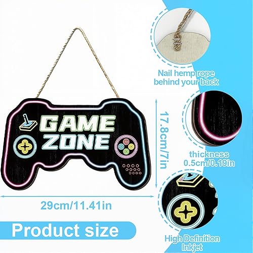 JAWUZ Plaque en Tôle de Jeu Néon - Décoration Murale pour Salle de Jeu, Idée Cadeau pour Joueurs, 30 x 20 cm - Nail Gallerys