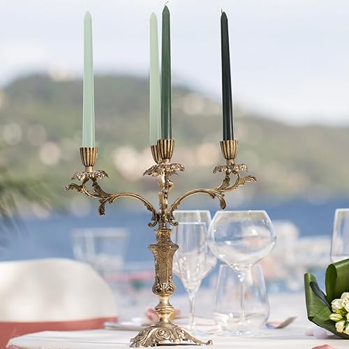 HOMSFOU 4 Pièces Bougies Coniques Hautes Parfumées Vertes Cire De Paraffine Avec Mèches De Coton 8 Heures De Temps De Combustion Pour Le Dîner De Fête - Nail Gallerys