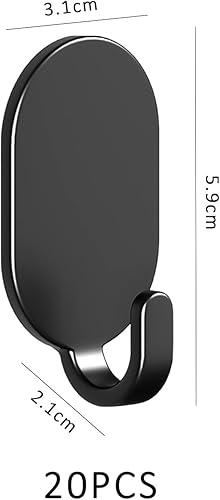ZGDEIWGF 20 Pièces Crochets Ovales, Crochets Collants, Crochets À Coller, Crochets Muraux À Coller, Crochets Muraux À Coller - Nail Gallerys
