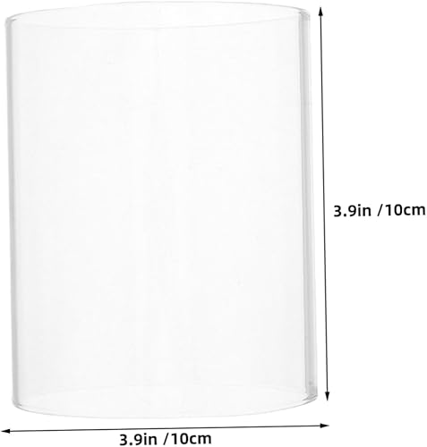 Cabilock Bougeoir Cylindrique en Verre sans Fond Coupe-Vent 10 X 10 Cm Décoration Dintérieur - Nail Gallerys