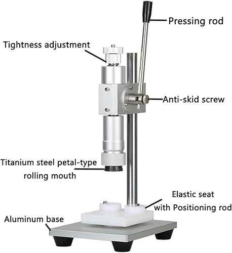 Capsuleuse de parfum manuelle, sertisseuse de parfum 13-20 mm, machine à sertir les bouchons de bouteille, facile à utiliser, réglable en hauteur, pour bouteilles d'huiles essentielles de parfum,13mm - Nail Gallerys