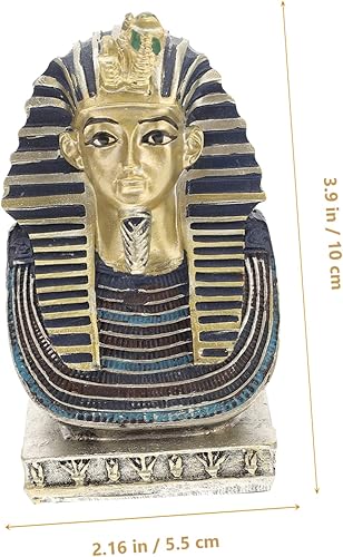 Cabilock Sculpture de Pharaon Égyptien Egyptiens Ancien Pharaon King Statue Résine Buste Figurine Ornement pour La Décoration de Bureau à Domicile - Nail Gallerys