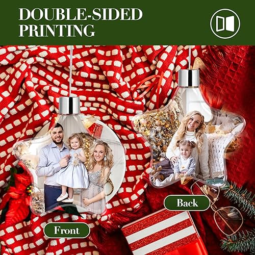 Rainsar Boule de Noël Personnalisable, Célébrez Noël avec l'Ornement Personnalisée, Cadeau personnalisé pour la Famille et Les Amis, Cadeau de Original avec Photo et Nom pour Souvenirs de Noël 2024 - Nail Gallerys