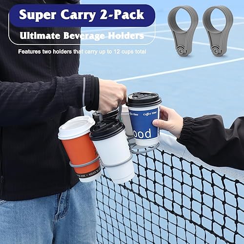 WALLFID Lot de 2 Porte-Boissons Super Carry pour 6 Tasses | Café à emporter, Boissons gazeuses, pintes, bière | Robuste et réutilisable pour Les Festivals, Les Sports et Les Concerts. - Nail Gallerys