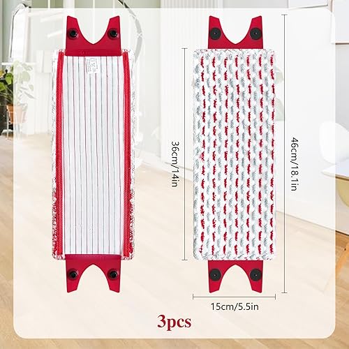 Frogetu Lot de 3 pour Serpillere Vil*EDA,pour Vil*EDA Balai Serpillere, pour Vil*EDA UltraMax XL Balai Serpillière Recharge,Serpillère Microfibre Réutilisable - Nail Gallerys