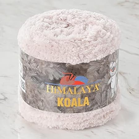 1 pelote de fil chenille Himalaya Koala, 100 g, 100 m, 100 % micro polyester épais, pour Amigurumi, couvertures pour bébé et décoration d'intérieur, 75723 - Nail Gallerys