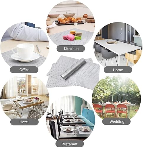 Set de table Licorne De Dessin Animé Lot de 2 Sets de Table Plastique PVC Lavable Antidérapant Set de Table Rectangle Antidérapant Chaleur Résiste Facile à Nettoyer Respectueux l'environnement 45x30cm - Nail Gallerys