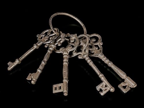 Figuren Shop GmbH Porte-clés médiéval – Dungeon Keys | Décoration antique, aspect rouillé, Rouille, 23 cm - Nail Gallerys