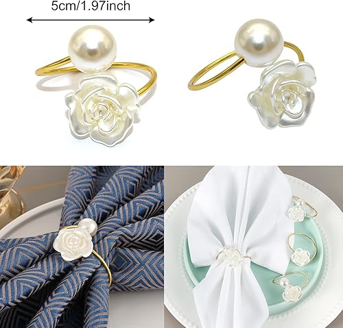 BSITSSS 10 Pièces Rond de Serviette, Doré Rond de Serviette de Table, Classiques Anneaux Serviette de Table, Rond Serviette Mariage pour Décorations de Table de Mariage et de Fête - Nail Gallerys