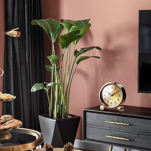 LoJax Reveil Vintage, Reveil Matin avec Grand écran Rond de, Horloge Vintage, Mini Reveil Réveil Super Silencieux pour Salon, Chambre, Chevet, Bureau, Horloge Cadeau - Nail Gallerys