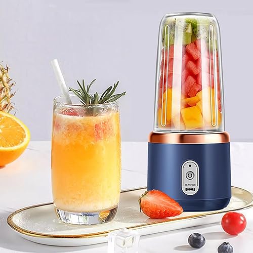 Blender Portable Sans Fil,smoothies Mixer, Blender Portable Léger,Mini Blender Rechargeable Mini Blender Avec Lame En Acier Inoxydable 6 Points, Blender Nomade, Auto-Nettoyage - Nail Gallerys