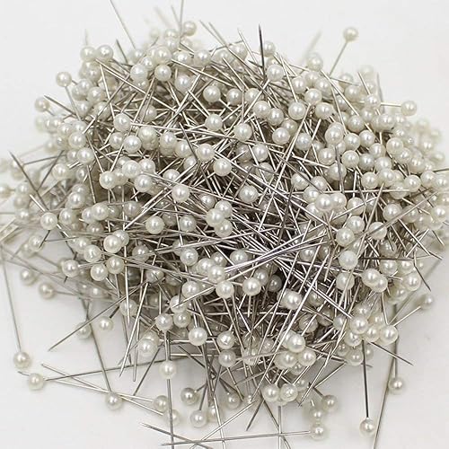 Épingles à Coudre tête sphérique tête d'épingle Aiguille Outils de Couture Bricolage pour Composants de Bijoux Couture décoration de Fleurs Utiliser Blanc - Nail Gallerys