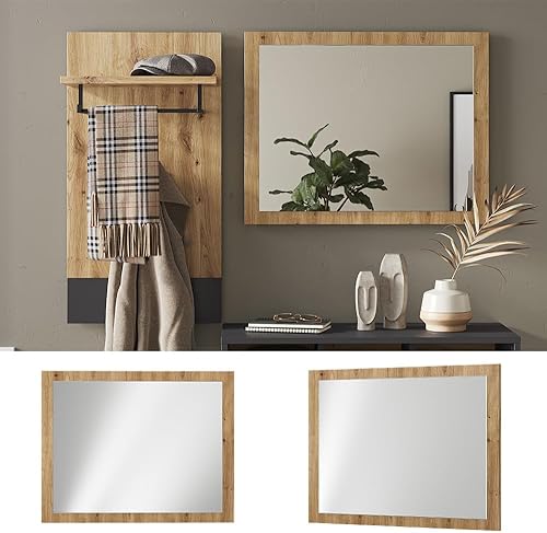 Vicco Miroir Mural Selena, Chêne Artisan, 70 x 55 cm - Nail Gallerys