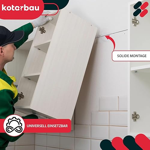 KOTARBAU Lot de 10 ferrures à tête bombée 42 x 14 mm galvanisées Univer. Cintre pour cadre photo, suspension d'armoire, trou de 8 mm, montage rapide - Nail Gallerys