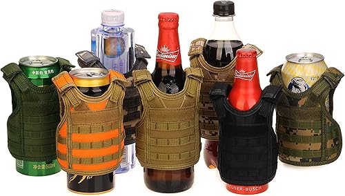 Selighting Bière Mini Gilet Tactique Réglable Couverture Décoration de Bouteille Militaire pour Bouteilles Bière Canette - Nail Gallerys