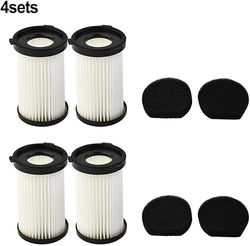 Snowchecking Kit de filtres pour Cecotec pour Conga Thunderbrush 520 550 560 E pour Handyforce Pièces de rechange 4 filtres 4 éponges - Nail Gallerys