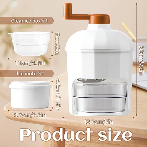 Shyllin Broyeur à Glace Manuel, Machine à Glace Pilée avec Moule Congelé, Machine à Rasoir à Glace, Slush Maker, Sans Bpa, Convient pour La Préparation de Cocktails, Smoothies et Glaces - Nail Gallerys