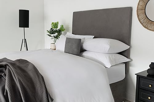 Belledorm Tête de lit – Transforme une tête de lit terne – Suédine de luxe – 90 cm de hauteur (anthracite, simple) - Nail Gallerys