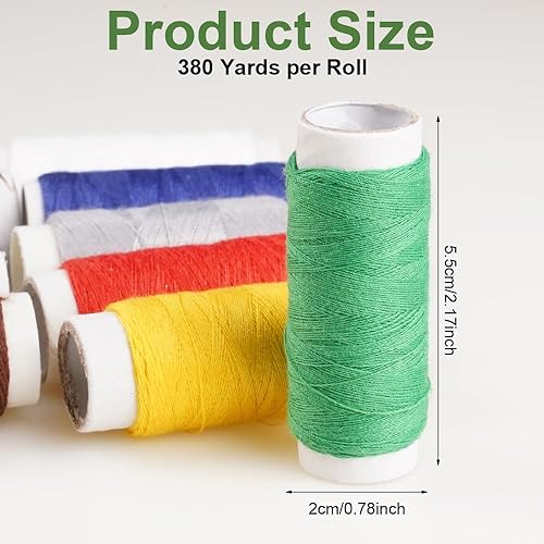 Fil à Coudre, 12 Couleurs 380 Yards Bobine Fil Couture Machine a Coudre, Filo Couture Assortiment de Couleurs, Filo Machine a Coudre en Polyester pour Couture à la Main à la Machine, Bricolage Manuel - Nail Gallerys