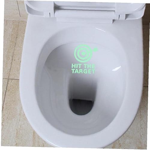 Ruluti Funny Hit The Cible Toilette Sticker Paquet De 2 Pousses dans L'autocollant De L'autocollant Mural De WC Sombre Vert 4.33x5.12''/11x13cm - Nail Gallerys