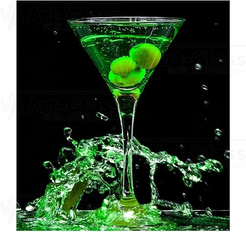 Crédence - Panneau en verre trempé - Verte sur fond noir - Toutes tailles - Verre Va Art - 60 x 70 cm - Nail Gallerys