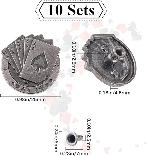 GORGECRAFT 40 Rivets Étoiles 2 Styles Pentagramme Argenté Antique à Cinq Branches en Métal pour Artisanat du Cuir Rivets Décoratifs pour Vêtements Portefeuilles en Cuir Ceintures Gilets Sacs Bottes - Nail Gallerys