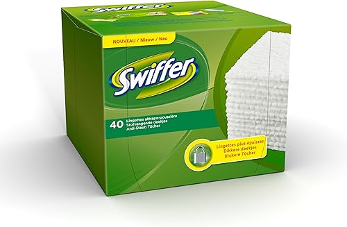 Ancienne Version - Swiffer - Recharges de Lingettes Attrape-Poussières - Pack de 40 - Nail Gallerys