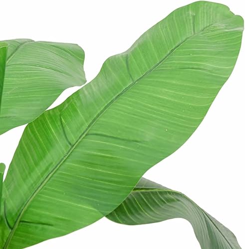 vidaXL Bananier Artificiel 9 Feuilles, Arbre avec Pot en Plastique, Fausse Plante, Decoration d'Entrée Salon Bureau Jardin Patio, 120 cm Vert - Nail Gallerys