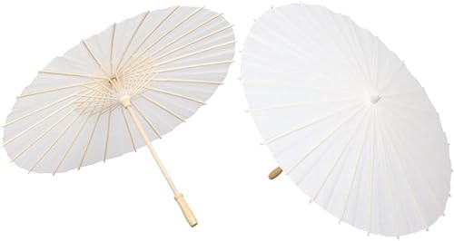 Gokoti Parasol en papier pour fête de mariage - Parapluies en bambou pour centre de table de mariage - Accessoires photo - 60 cm, 60 cm - Nail Gallerys