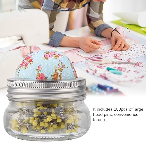 Broche à Coudre Coussin Bouteille en Verre Ronde Perle Grand Tête Pins à Dents DIY Kit de Couture Broderie de Mariage Décoration - Nail Gallerys